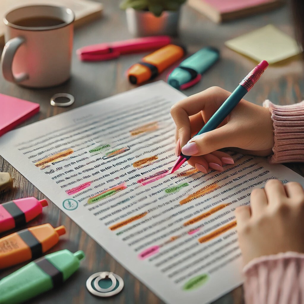 Editing an Essay w highlighters